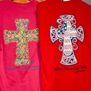 Two Brushfire Designs Cross Bible Verse T-shirt